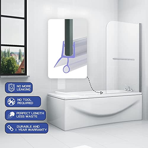 HNNHOME - Junta selladora de goma para mampara de ducha, para puerta de cristal recta o curvada de 4-6 mm, con separación de 5 a 10 mm