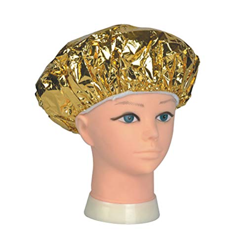 Holama Gorro De Ducha Desechable, Gorro De Ducha para Mujer 4 Piezas Gorro De Papel De Aluminio Sombrero Desechable Impermeable para El Hogar Productos para El Cuidado del Cabello
