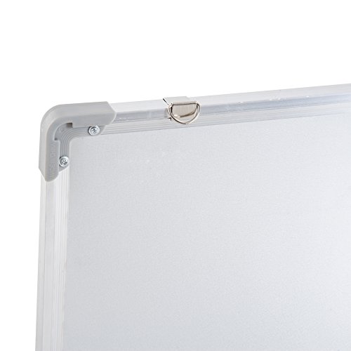HOMCOM Pizarra Magnética con Bandeja PIzarra de Pared Incluye 4 Rotuladores Borrador y 10 Imanes 60x45x1,8 cm Blanco