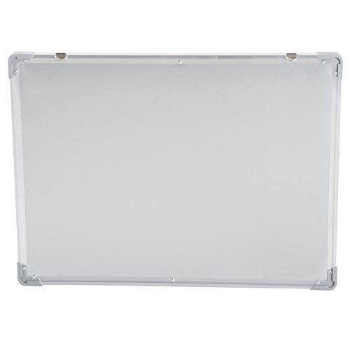 HOMCOM Pizarra Magnética con Bandeja PIzarra de Pared Incluye 4 Rotuladores Borrador y 10 Imanes 60x45x1,8 cm Blanco