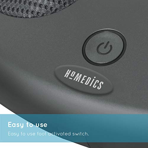 HoMedics Dual Masajeador Eléctrico para Pies – Masaje Plantar Profundo Shiatsu con 12 Cabezales Giratorios, Descontractura los Músculos, Ayuda la Circulación, Alivia el Dolor - Portátil y Compacto