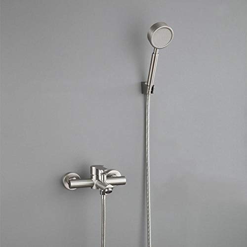 HomeLava Grifo Para Bañera y Ducha Grifos Duchas de Baño Grifo Para Bañera de Acero Inoxidable 304 con Ducha de Mano Grifo Mezclador de Montaje en Pared