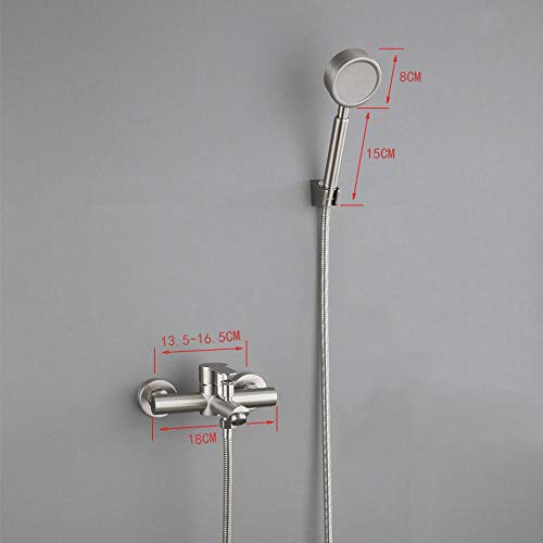 HomeLava Grifo Para Bañera y Ducha Grifos Duchas de Baño Grifo Para Bañera de Acero Inoxidable 304 con Ducha de Mano Grifo Mezclador de Montaje en Pared
