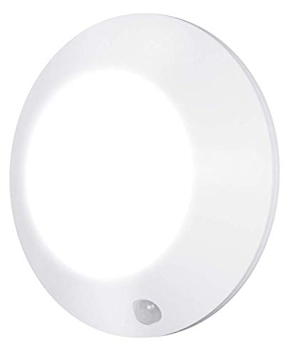 HONWELL Luz de Techo LED con Sensor de Movimiento, Luces de Pilas LED Armario Lámpara Inalámbrica,3000 K blanco cálido, Luz de Sensor para Balcón,Sótano,Pasillo, Escalera, Cocina,Gabinete-5 Inches