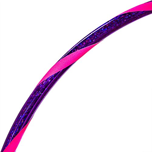 hoopomania Glamour Hula Hoop Reifen Aro de Gimnasia para niños, Infantil, Color Rosa Brillante, Ø70cm