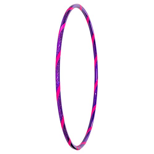 hoopomania Glamour Hula Hoop Reifen Aro de Gimnasia para niños, Infantil, Color Rosa Brillante, Ø70cm