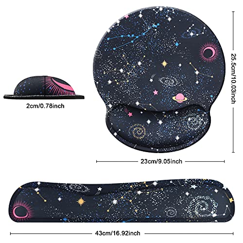 Hosimoln Suave Suave Alfombrilla ergonómica de espuma viscoelástica para ratón,soporte de muñeca y reposamuñecas para teclado para juegos/oficina,duradera,cómoda y para aliviar el dolor-KMxingzuo
