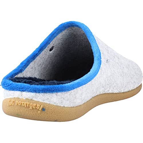 HOT POTATOES ABSARN, Pantuflas Hombre, Gris, 43 EU