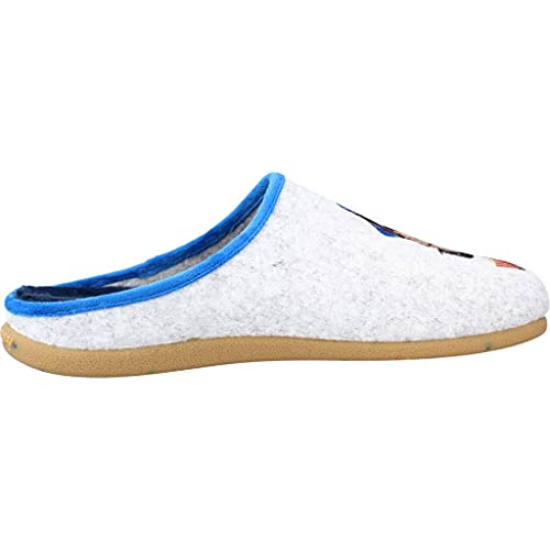 HOT POTATOES ABSARN, Pantuflas Hombre, Gris, 43 EU