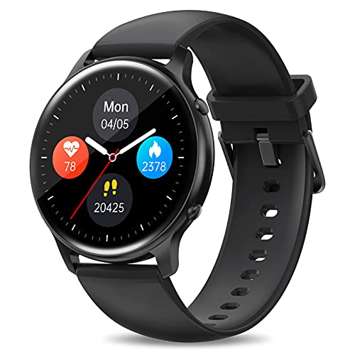 HOTMIFIT Reloj Inteligente Hombre Mujer, Smartwatch Impermeable 5ATM con Pulsómetro, Oxímetro, Notificación de Mensajes, hasta 15 Días de Batería, Pulsera Actividad Inteligente para Android iOS
