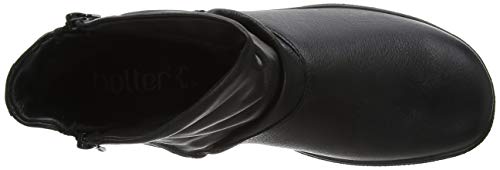 Hotter Whisper Botas Plisadas Mujer, Negro (Black 001), 38.5 EU