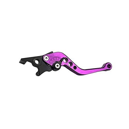 Houkiper Aleación Universal Motocicleta Embrague Palanca de Freno Manija de Freno Apta para Motocicleta, 2 Unidades (Izquierda + Derecha) (Púrpura)