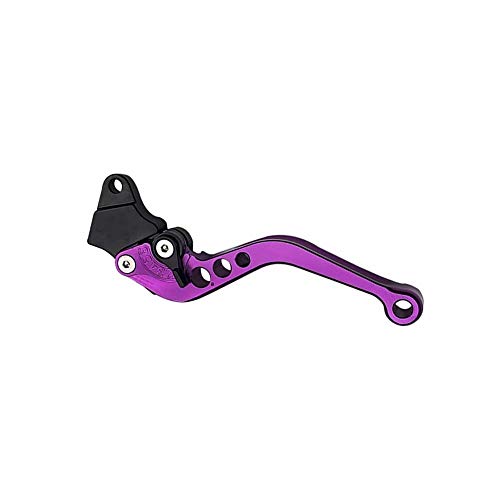 Houkiper Aleación Universal Motocicleta Embrague Palanca de Freno Manija de Freno Apta para Motocicleta, 2 Unidades (Izquierda + Derecha) (Púrpura)