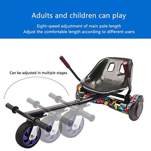Hoverboards, Sillón de corredor, flujo de kart adjunto para Smart Electric Scooter ajustable, para todas las alturas, todas las edades auto equalojas de scooter comp Pink