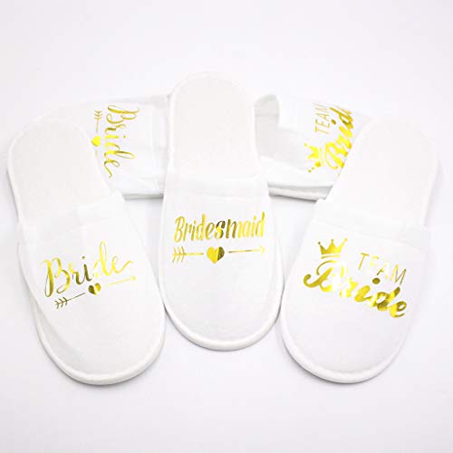 hsafantastic, Zapatillas Nupciales para Boda, Pijamas para Novia, Fiesta, Hotel, Zapatillas Desechables, Zapatillas Desechables 1#