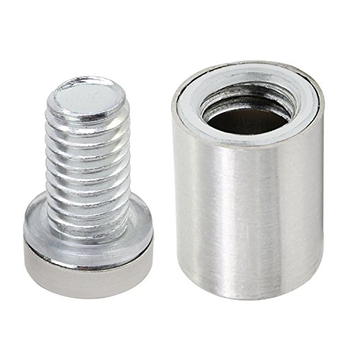 HSEAMALL 12 x 20 mm acero inoxidable vidrio Standoff Holder tornillo, publicidad clavos tornillos de hardware 20PCS