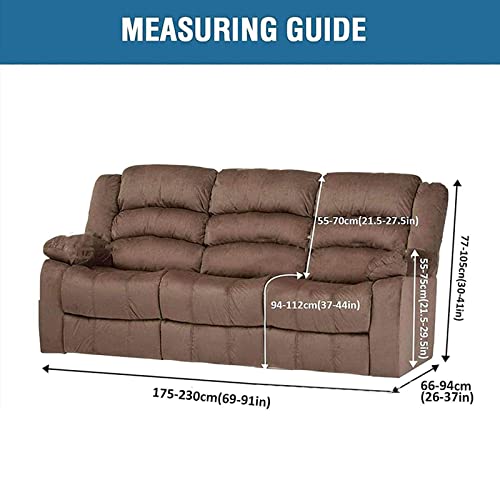 HUANXA Elástico 1 2 3 Plazas Sillón Reclinable Funda para Sofá, 8pcs Sillón Relax Funda De Sofá Gatos Perros Niño Protector para Sofá Funda Cubre Sofá -Gris Oscuro-3 Plazas(8pcs)