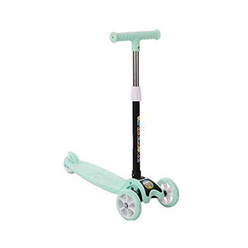 HUIHUAN Scooter para niños 3 ruedas de altura ajustable Kids Scooter para niños y niñas 3-12 Enviar el mejor regalo para niños,cyan
