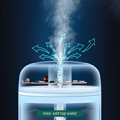 Humidificador TOVARIN,Humidificador Ultrasónico con Alimentación USB,Humidificador Mini con Función de luz Nocturna y apagado automático, 2 modos de niebla para para hogar, Oficina, Coche(Gris)
