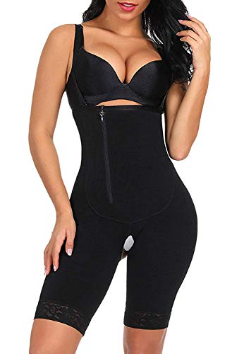 HuntDream Talla Grande para Mujer Faja de Control Firme Busto Abierto Levantador de glúteos Body Shaper