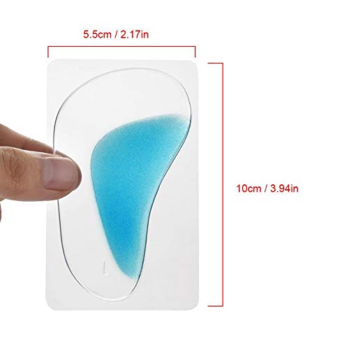 Hurrise Almohadilla De Silicona Para El Pie, 2 Pares/Juego Ortopédica Suave Y Transpirable, Para Férulas Para Juanetes Corrige Eficazmente El Pie(Azul)