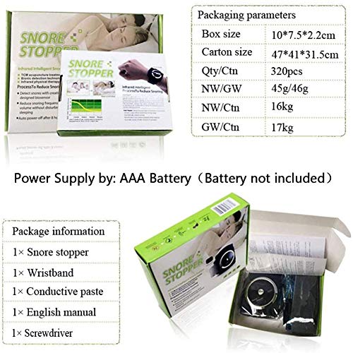 HUWAI-F Ronquidos Soluciones, Smart Snore Stopper, Dispositivos Anti Rronquidos, Antirronquidos Pulsera Reloj Ayuda para Dormir, Alivia Apnea del Sueño, per Man and Woman
