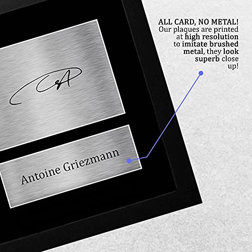 HWC Trading Antoine Griezmann A4 Enmarcado Regalo De Visualización De Fotos De Impresión De Imagen Impresa Autógrafo Firmado por Atletico Madrid Los Aficionados Al Fútbol