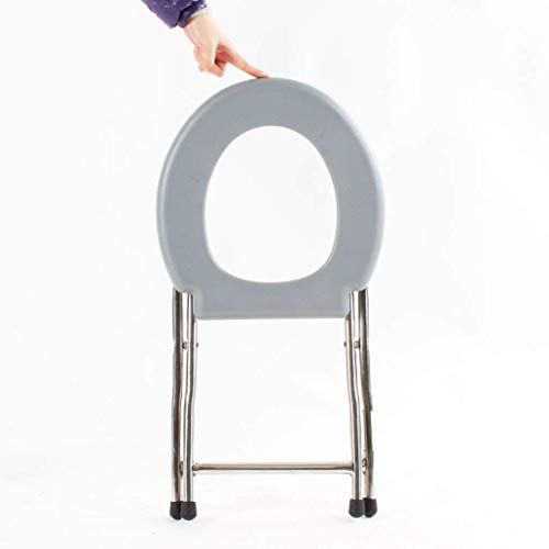 H.yina Silla Banco portátil de Inodoro portátil de Acero Inoxidable/baño de Mujer Embarazada Paciente Sentado