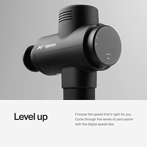 Hypervolt 2 Pro - Con tecnología Quiet Glide - Pistola de masaje de percusión de mano | 5 velocidades, 5 cabezas intercambiables | Ayuda a aliviar el dolor muscular y la rigidez