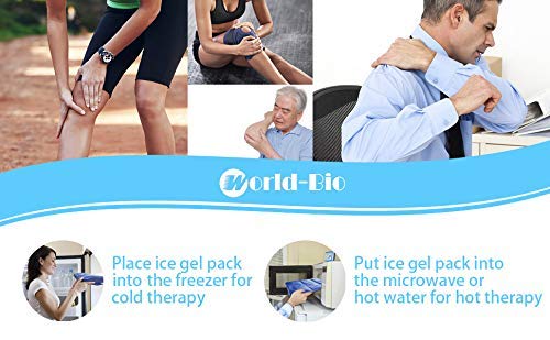 Ice Gel Hot Cold Pack Wrap para compresas:ideal para dolores de cabeza,migrañas,dolor de muelas,artritis,esguinces,distensiones, tendinitis, dolor en las articulaciones