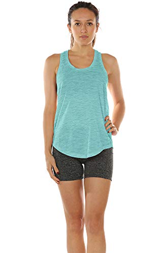 icyzone Camiseta sin Mangas de Yoga para Mujer Chaleco Deportivo (M, Verde Hielo)