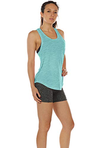 icyzone Camiseta sin Mangas de Yoga para Mujer Chaleco Deportivo (M, Verde Hielo)