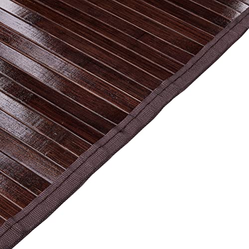 iDesign Tapete para baño, tamaño pequeño, Color Oscuro, Bambú, Marrón (Moka), 61 x 43 cm