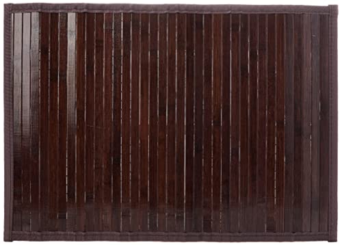 iDesign Tapete para baño, tamaño pequeño, Color Oscuro, Bambú, Marrón (Moka), 61 x 43 cm