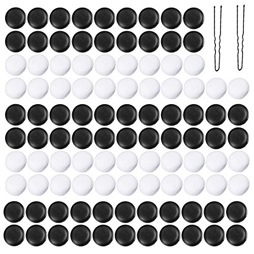 IHUIXINHE Ajustadores para Cordones de Mascarillas, 500 Blancas y 500 Negras, Cerraduras de Cordón de Silicona, Hebillas de Cordón Elásticas, con 2 Pinzas para el Cabello en Forma de U