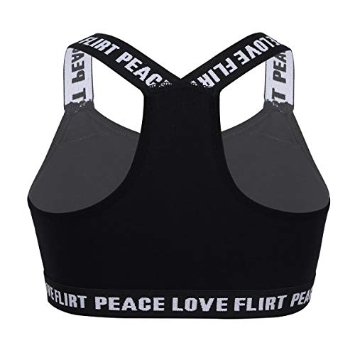 iiniim 2 Pack Bralette Corsé Niñas Chaleco Top Interior para niña Sujetador Deportivo algodón Infantil Espalda en Forma de X Pack de 7-14 años Blanco&Negro 8-10 Años