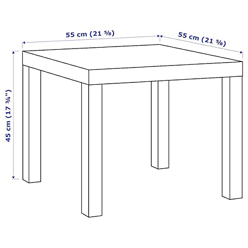 Ikea - Mesa Auxiliar lacada (55 x 55 cm), Color Negro