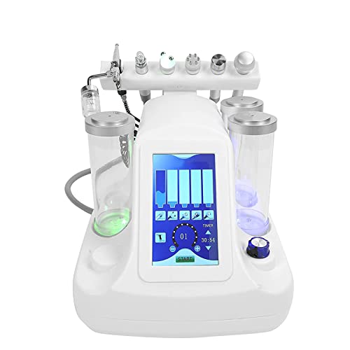 iksvmsis Hidrógeno Y Oxígeno Máquina De Belleza, Máquina Facial De Hidrógeno Y Oxígeno, 6 En 1 Agua Hidrógeno Oxígeno Belleza Máquina para El Cuidado De La Piel Profunda Limpieza Exfoliante