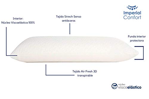 Imperial Confort - Almohada núcleo viscoelástica efecto memoria - 70 cm