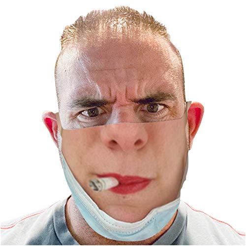 Inco Pañuelo De Reutilización Lavable Al Aire Libre Para Adultos Con Estampado Divertido De Mascarilla_facial Para Boca 1pc