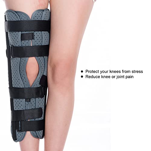 Inmovilizador de Rodilla, Recto, Transpirable, Ajustable, Soporte para Piernas para Lesiones de Rodilla, Recuperación Posoperatoria para Lesiones de Rodilla, para Estabilización de