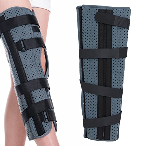 Inmovilizador de Rodilla, Recto, Transpirable, Ajustable, Soporte para Piernas para Lesiones de Rodilla, Recuperación Posoperatoria para Lesiones de Rodilla, para Estabilización de
