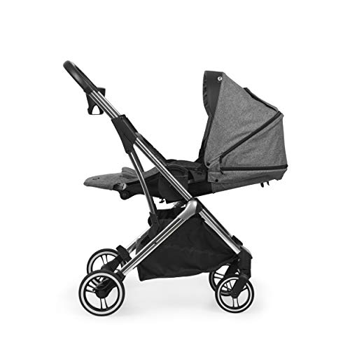 Innovaciones Ms 21414 - Silla De Paseo Grande Montecarlo, Carrito, Capota Extensible, Plegado Fácil Y Compacto, Unisex, Gris