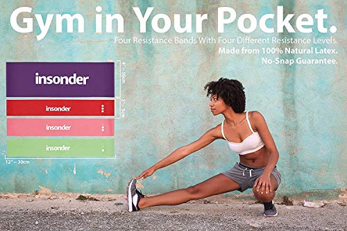 insonder Bandas Ejercicio - Bandas de Resistencia - Cintas Elastica Set Comprar Precio Elasticas para Hacer Ejercicio - Loop Resistance Bands para Fitness Pilates Fuerza Fisioterapia Movilidad