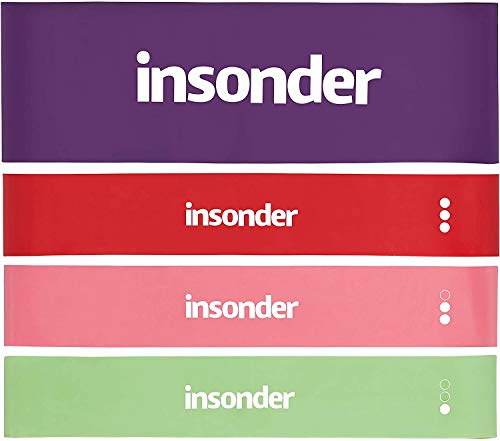 insonder Bandas Ejercicio - Bandas de Resistencia - Cintas Elastica Set Comprar Precio Elasticas para Hacer Ejercicio - Loop Resistance Bands para Fitness Pilates Fuerza Fisioterapia Movilidad
