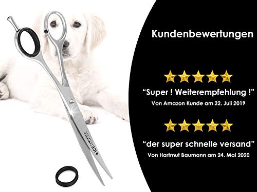 InstrumenteNrw Tijeras profesionales de pelo para perros, tijeras para perros y pelos, tijeras curvadas para pelo y pelo de 20,32 cm
