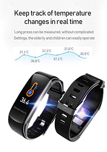 Inteligente Relojes, L'ananas Aptitud Rastreador Ritmo cardiaco Dormir Monitor Cuenta Calorías Bluetooth Smart Relojes (Negro)