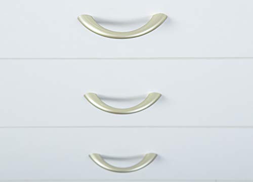 Inter Link Cajonera con ruedas, mueble para oficina, cómoda con cajones, tablero prensado plano plastificado KF, color blanco A x A x P: 40 x 65 x 36 cm