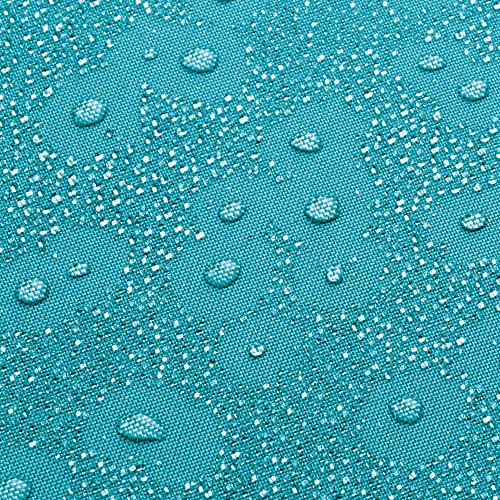 InterDesign Poly SC/Liner Cortina de baño de tela, Cortina impermeable con dobladillo reforzado, Cortina de ducha lavable a máquina, 183,0 cm x 183,0 cm, Poliéster azul turquesa