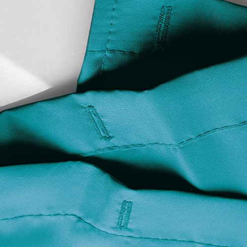 InterDesign Poly SC/Liner Cortina de baño de tela, Cortina impermeable con dobladillo reforzado, Cortina de ducha lavable a máquina, 183,0 cm x 183,0 cm, Poliéster azul turquesa